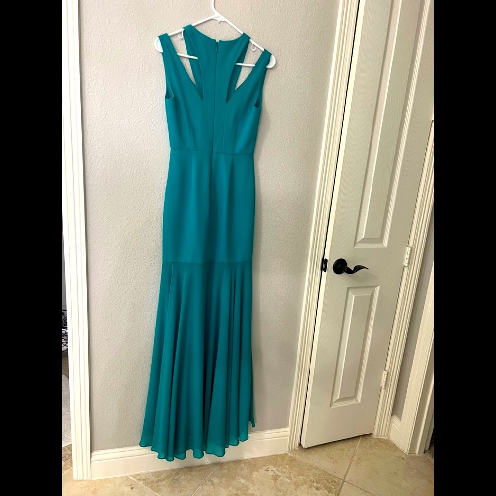BCBG Teal /Green floor length formal size 2